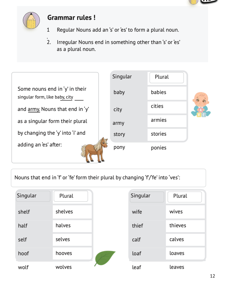 Nouns Workbook Sample Page